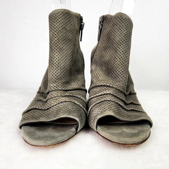 Vince Camuto Kentvi Gray Leather Shooties Size 11 Shabby Chic‎ Rustic Country - Picture 4 of 7